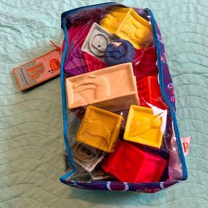 B. Toys BPA Free Rainbow Soft Blocks